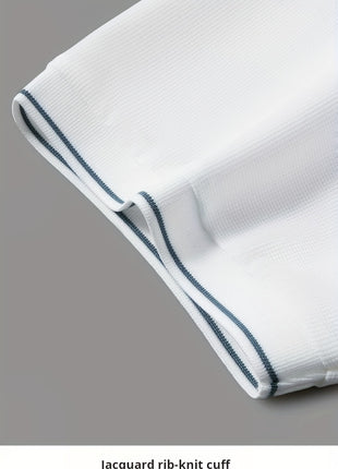 Men’s Cool Summer Short Sleeve T-Shirt – Ice Smooth Fiber Fabric with High Frequency Craft Logo (Style K5210004556)