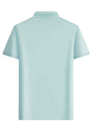 Men’s Cool Summer Short Sleeve T-Shirt – Ice Smooth Fiber Fabric with High Frequency Craft Logo (Style K5210004556)