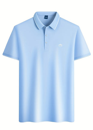 Men’s Cool Summer Short Sleeve T-Shirt – Ice Smooth Fiber Fabric with High Frequency Craft Logo (Style K5210004556)