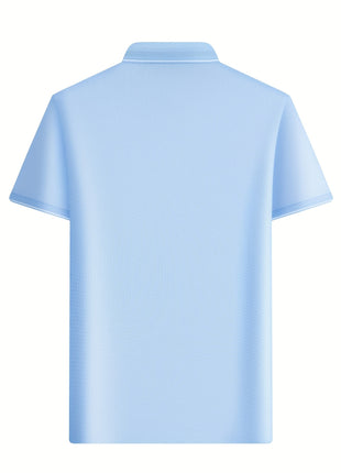 Men’s Cool Summer Short Sleeve T-Shirt – Ice Smooth Fiber Fabric with High Frequency Craft Logo (Style K5210004556)