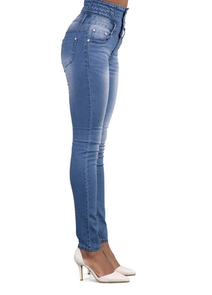 Women’s High-Waist Black Skinny Jeans – Push-Up Stretch Denim Pants – Slim Fit Vintage Pencil Style for a Flattering Look