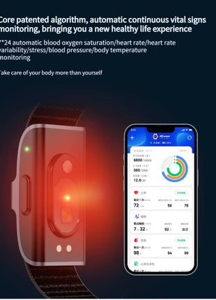 Smart Bracelet – Heart Rate & Blood Pressure Monitor, Pedometer, and Fitness Tracker – For Men & Women