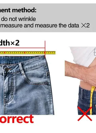 2024 Men’s Cotton Stretch Jeans – Slim Straight Fit Business Casual Denim – Trendy & Comfortable in Blue or Grey