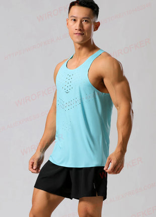 Men’s Sleeveless Gym Shirt – High-Quality Quick-Dry Mesh Tank Top – Breathable Workout Singlet for Fitness & Street Style