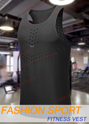 Men’s Sleeveless Gym Shirt – High-Quality Quick-Dry Mesh Tank Top – Breathable Workout Singlet for Fitness & Street Style
