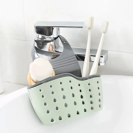 Double-Layer Sink Hanging Basket – Faucet Rack Sponge Holder for Kitchen – Storage Organizer for Sink Accessories