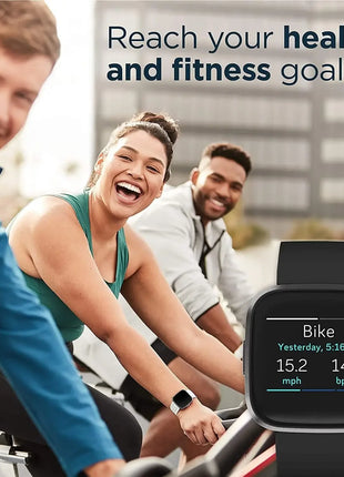 Fitbit Versa 2 Health & Fitness Smartwatch – Heart Rate Monitor, Built-in Alexa, Music Control, Sleep & Swim Tracking – Black/Carbon