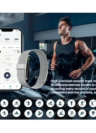 Smart Bracelet – Heart Rate & Blood Pressure Monitor, Pedometer, and Fitness Tracker – For Men & Women