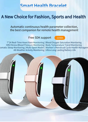 Smart Bracelet – Heart Rate & Blood Pressure Monitor, Pedometer, and Fitness Tracker – For Men & Women