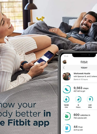 Fitbit Versa 2 Health & Fitness Smartwatch – Heart Rate Monitor, Built-in Alexa, Music Control, Sleep & Swim Tracking – Black/Carbon