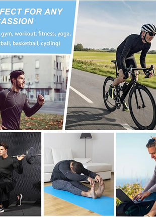 Men’s Long Sleeve Compression Shirt – Cool Dry Athletic Base Layer for Gym, Running, and Sports Training
