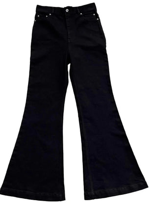 Men’s Full-Length Black Denim Jeans – Solid Streetwear Pants with Zipper – Casual Fashion Fit
