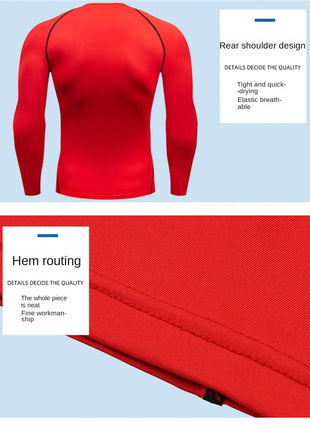 Men’s Long Sleeve Workout T-Shirt – Fitness & Running Sportswear Top for Spring and Autumn – Outdoor Activewear