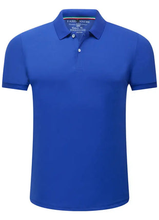 Men’s Short Sleeve Polo Shirt – Casual Solid Color Lapel Top – Breathable, Comfortable Summer Workwear