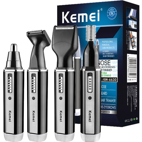 4-in-1 Rechargeable Hair Trimmer for Men – Nose, Ear, Beard & Eyebrow Grooming Tool – Precision Hair Removal Device