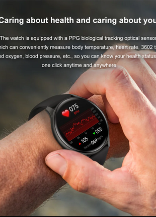 2025 Bluetooth Calling Smartwatch – 1.43" AMOLED HD Display – Compatible with Xiaomi & Huawei – For Men & Women