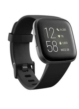 Fitbit Versa 2 Health & Fitness Smartwatch – Heart Rate Monitor, Built-in Alexa, Music Control, Sleep & Swim Tracking – Black/Carbon
