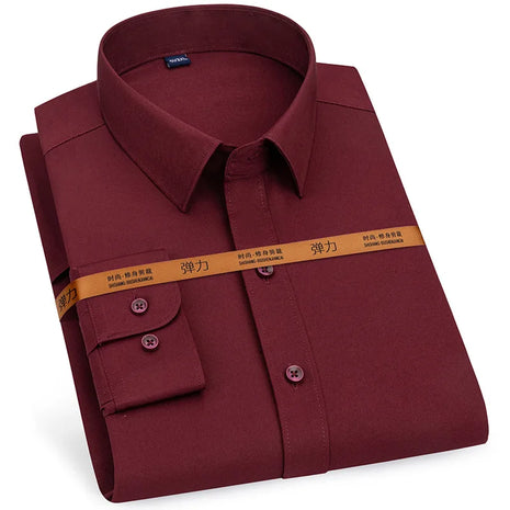 Men’s Long-Sleeved Formal Shirt – Lightweight, Breathable Non-Iron Business Shirt for Spring & Summer – High-Quality Workwear