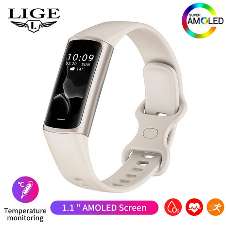 2024 Waterproof Fitness Tracker Smart Bracelet – Sports Band for Men & Women – Compatible with Android & iOS
