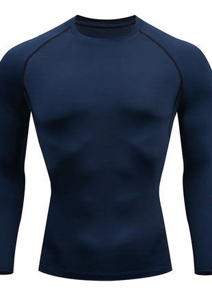 Men’s Long Sleeve Workout T-Shirt – Fitness & Running Sportswear Top for Spring and Autumn – Outdoor Activewear