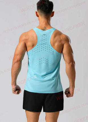 Men’s Sleeveless Gym Shirt – High-Quality Quick-Dry Mesh Tank Top – Breathable Workout Singlet for Fitness & Street Style