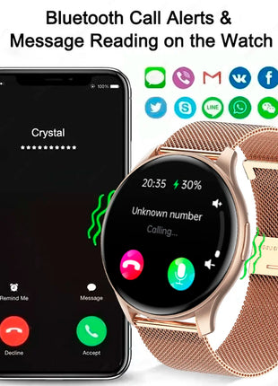 2025 Bluetooth Calling Smartwatch – 1.43" AMOLED HD Display – Compatible with Xiaomi & Huawei – For Men & Women
