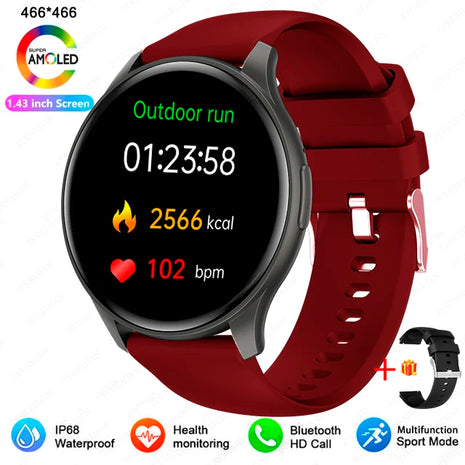 2025 Smartwatch with 1.43" AMOLED HD Display – Bluetooth Calling – Unisex Design – Compatible with Xiaomi & Huawei