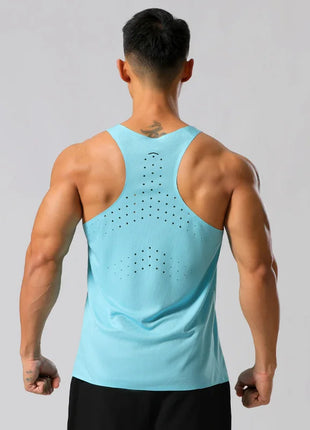 Men’s Sleeveless Gym Shirt – High-Quality Quick-Dry Mesh Tank Top – Breathable Workout Singlet for Fitness & Street Style
