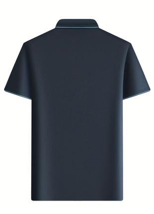 Men’s Cool Summer Short Sleeve T-Shirt – Ice Smooth Fiber Fabric with High Frequency Craft Logo (Style K5210004556)
