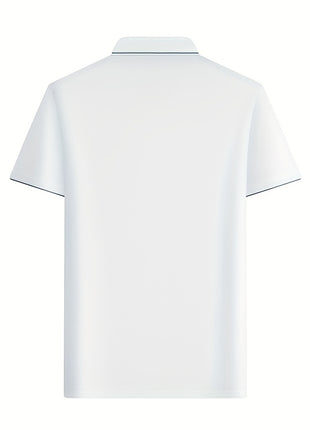 Men’s Cool Summer Short Sleeve T-Shirt – Ice Smooth Fiber Fabric with High Frequency Craft Logo (Style K5210004556)
