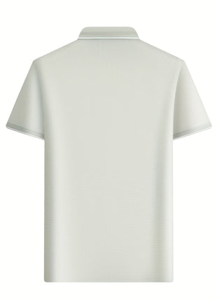 Men’s Cool Summer Short Sleeve T-Shirt – Ice Smooth Fiber Fabric with High Frequency Craft Logo (Style K5210004556)
